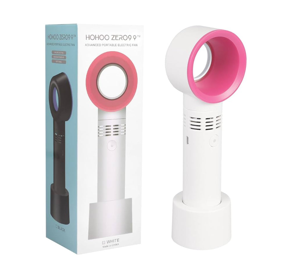 White Portable USB Rechargeable Mini Fan Eyelash Fan Dryer Bladeless Handheld for Eyelash Extension