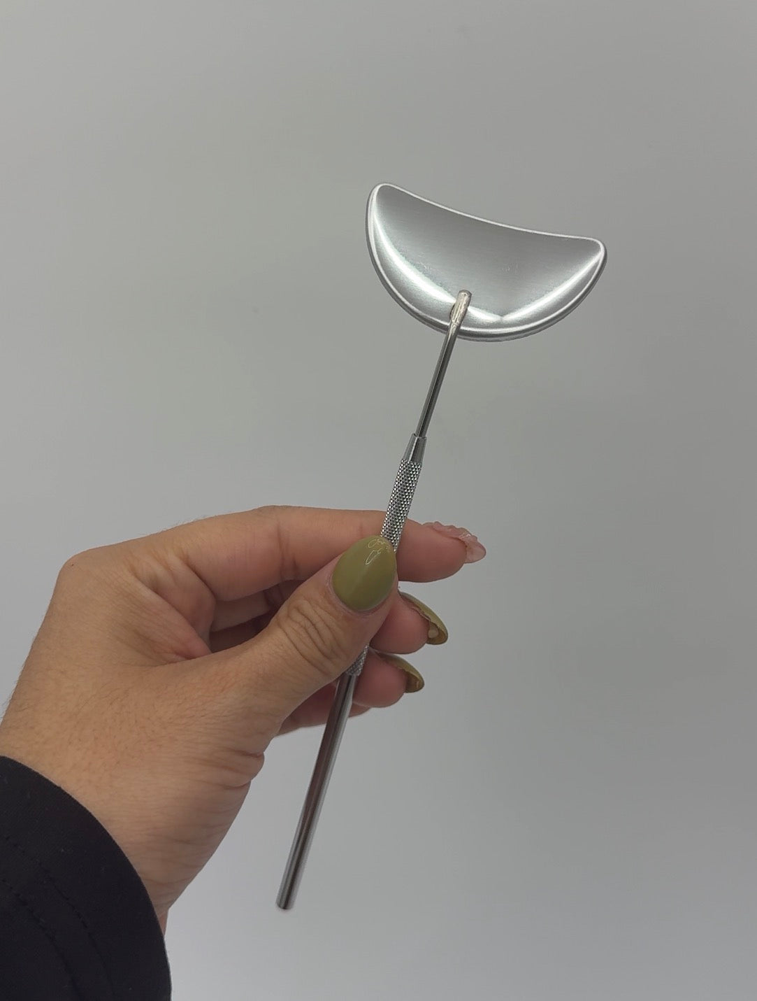 Black Mini Mirror Half-moon Shape